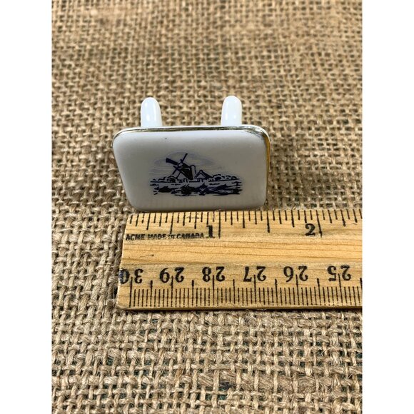 Porcelain Dollhouse Furniture 6 Piece Miniature Vintage Japan Windmill Scene - Picture 8 of 10